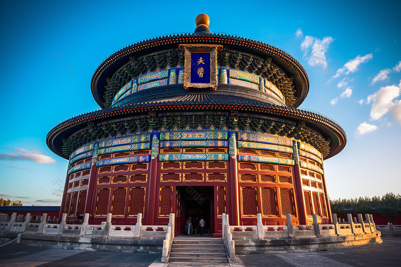 北京天坛祈年殿著名旅游景点蓝色天空摄影图,高清,摄影图,摄影图片,图片大全,摄影图免费下载